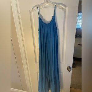 Anthropologie Beach Maxi Dress - Blue